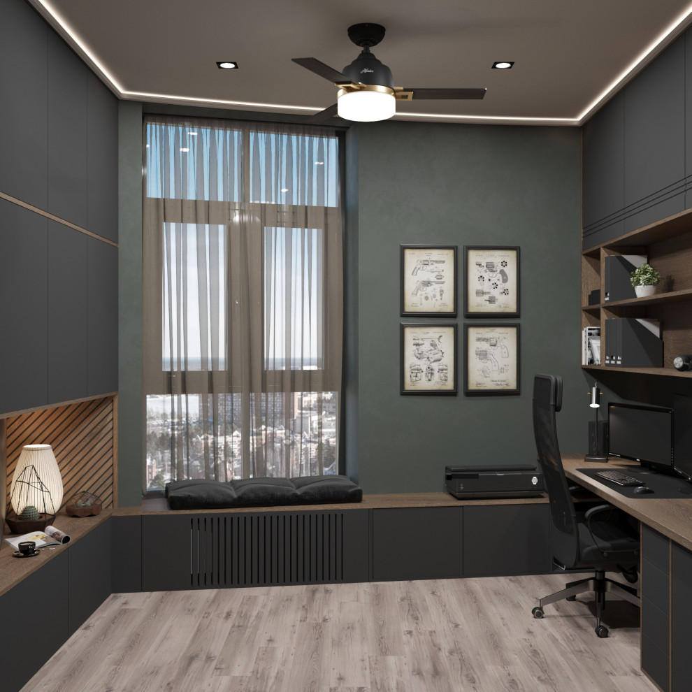 Домашний кабинет для мужчины 9,2м²