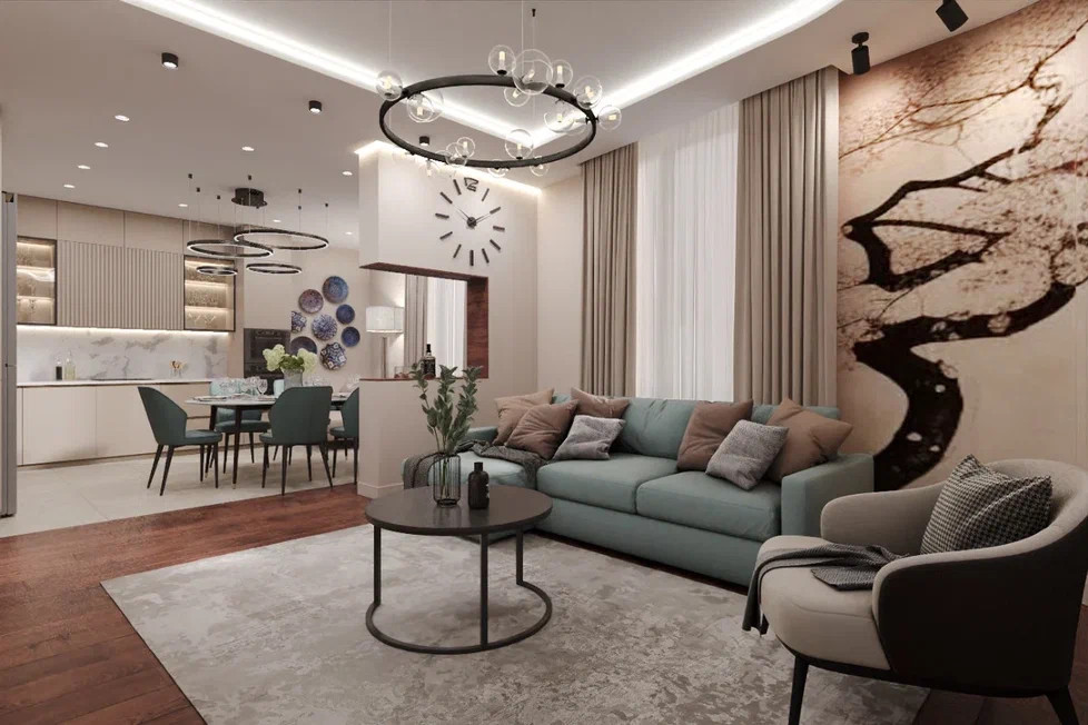 Ремонт квартиры в спокойных и теплых тонах