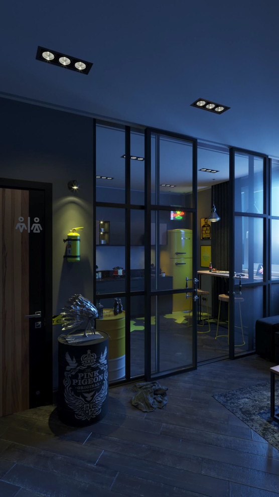 Дизайн интерьера и визуализация квартиры студии.