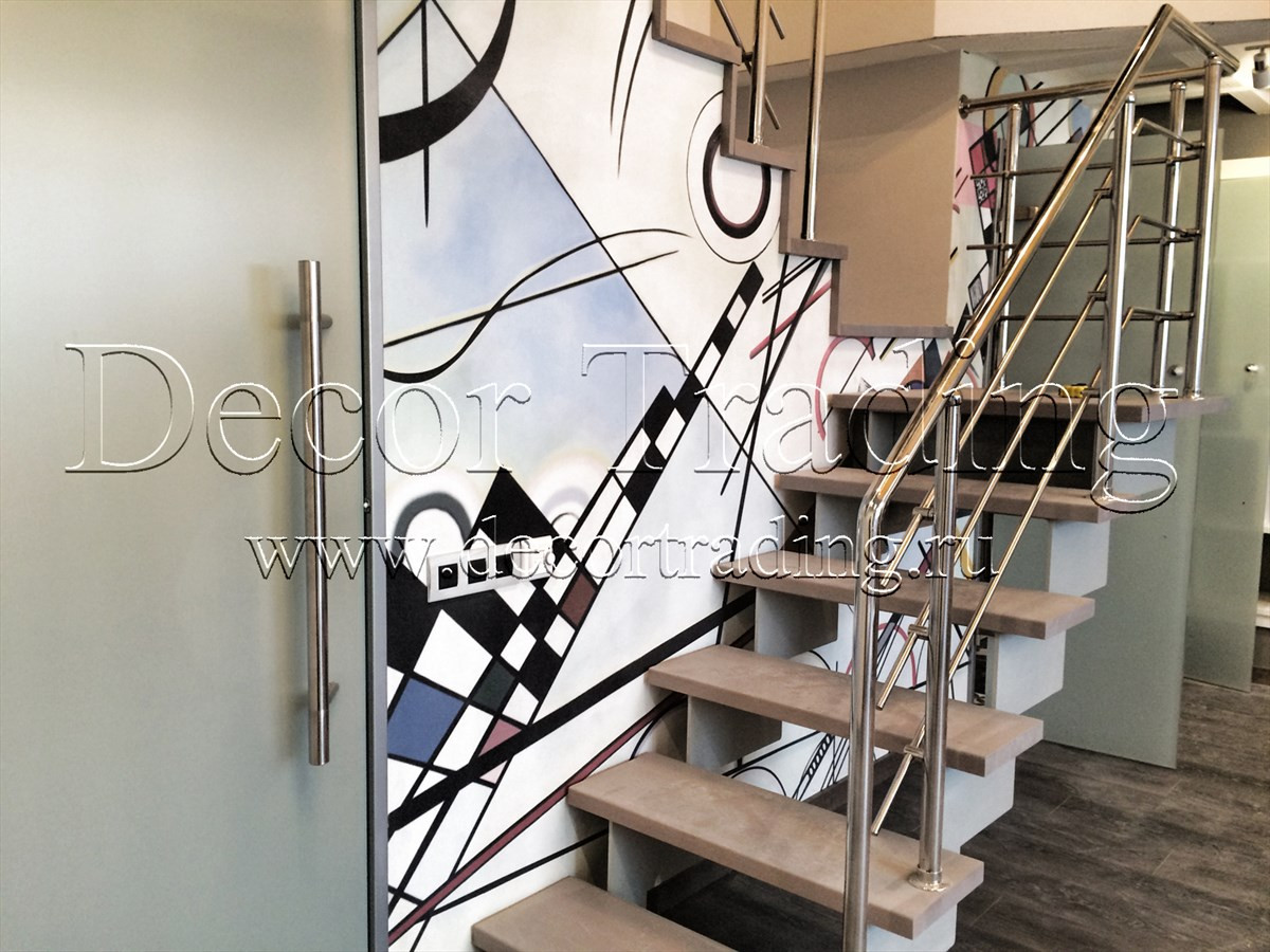 Частная квартира - отделка "Итальянская гладкая краска и фреска Кандинский"