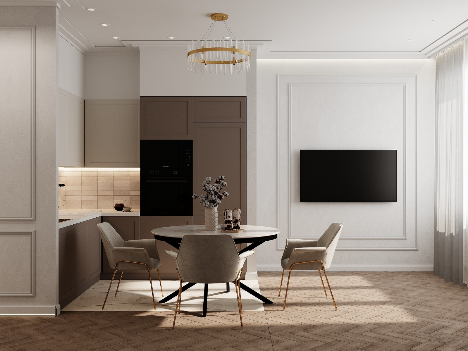 Дизайн интерьера евро-двухкомнатной квартиры 40 м2