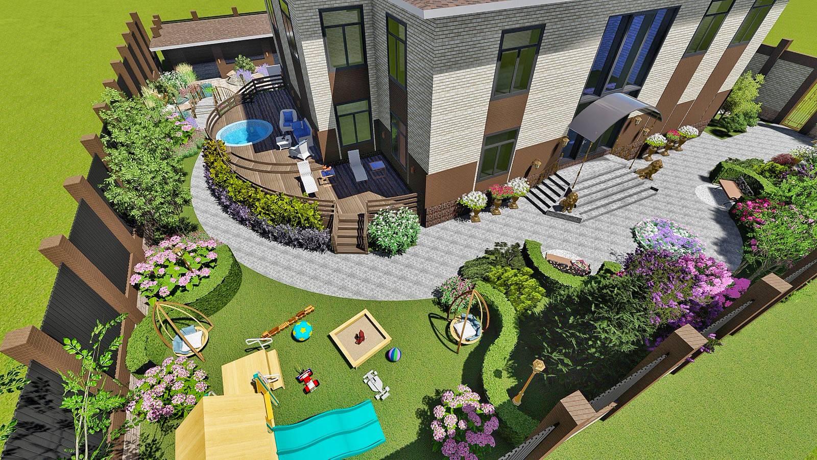 Ландшафтный дизайн участка в ДНТ Кедр (г Улан-Удэ, Бурятия)