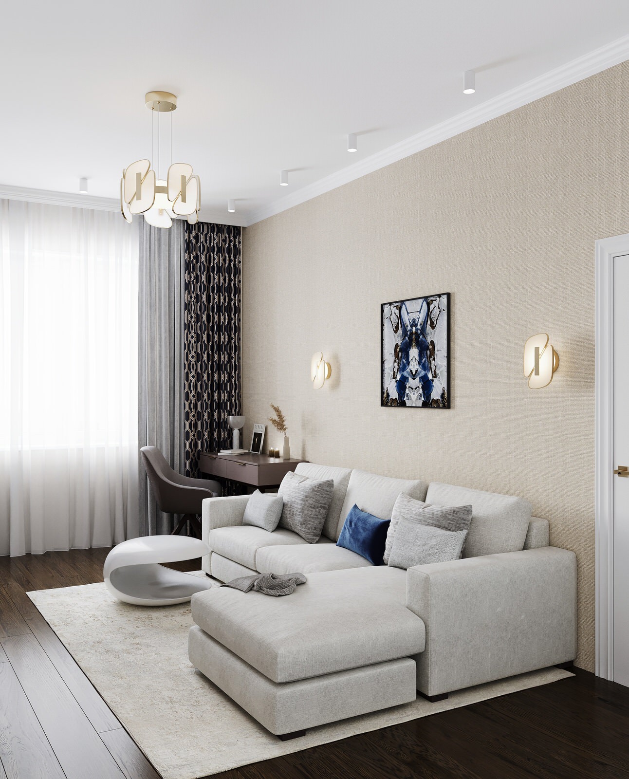 Обложка проекта: редизайн гостиной