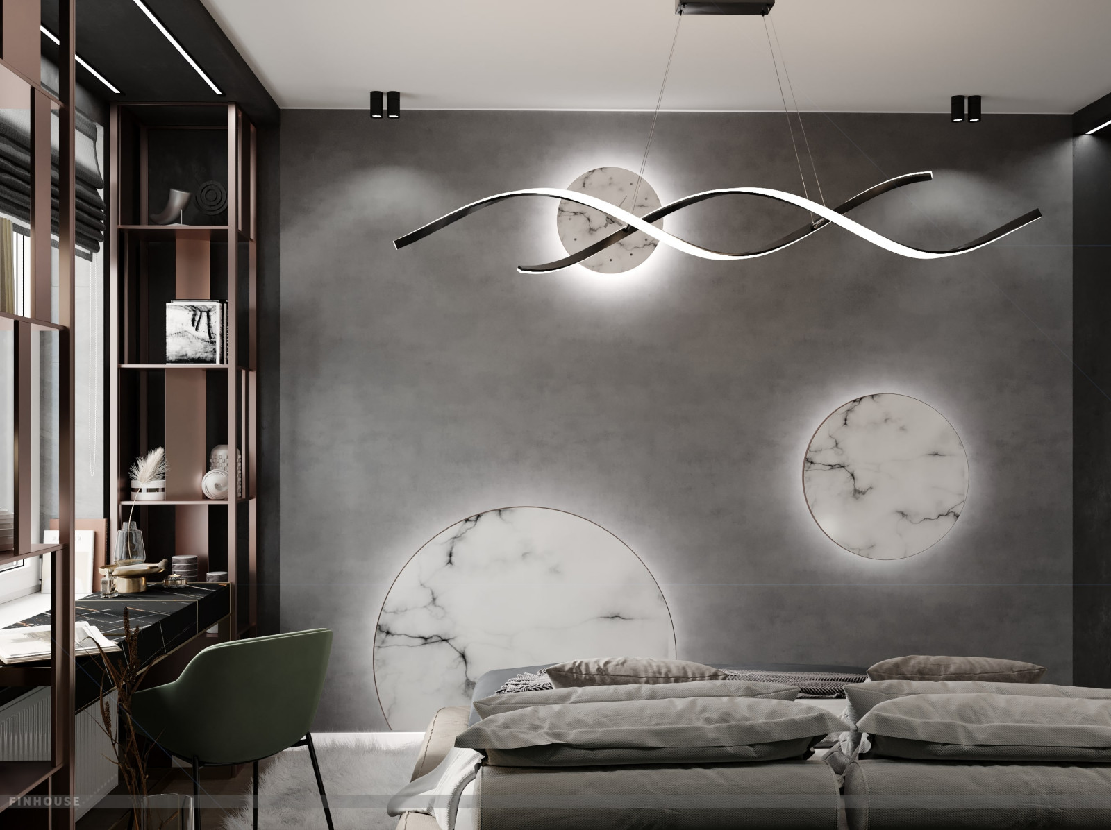 Проект двухкомнатной квартиры (57 м²) в Санкт-Петербурге