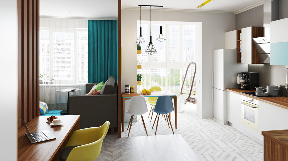 Уютная квартира-студия для молодой пары.