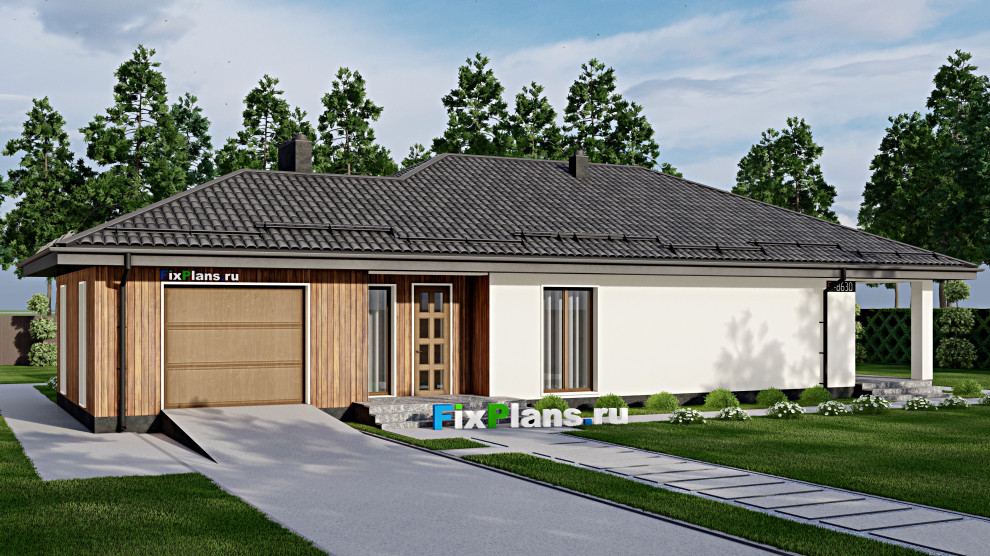 Проект одноэтажного дома 22х12м S206м2 F-8630