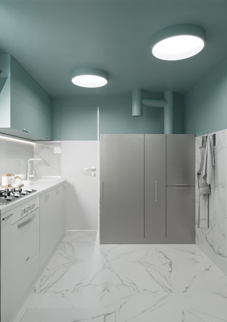 Мини кухня в минимализме.