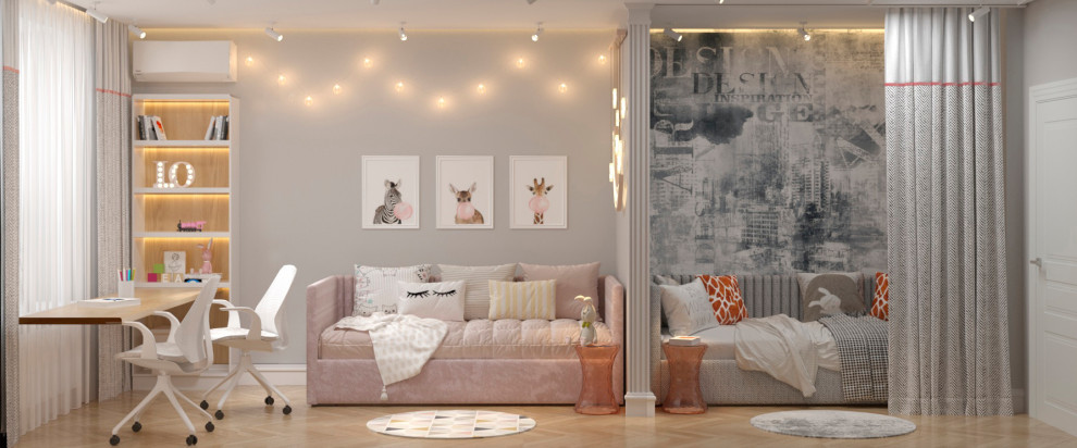 Обложка проекта: Детская 24м2 для разнополых детей