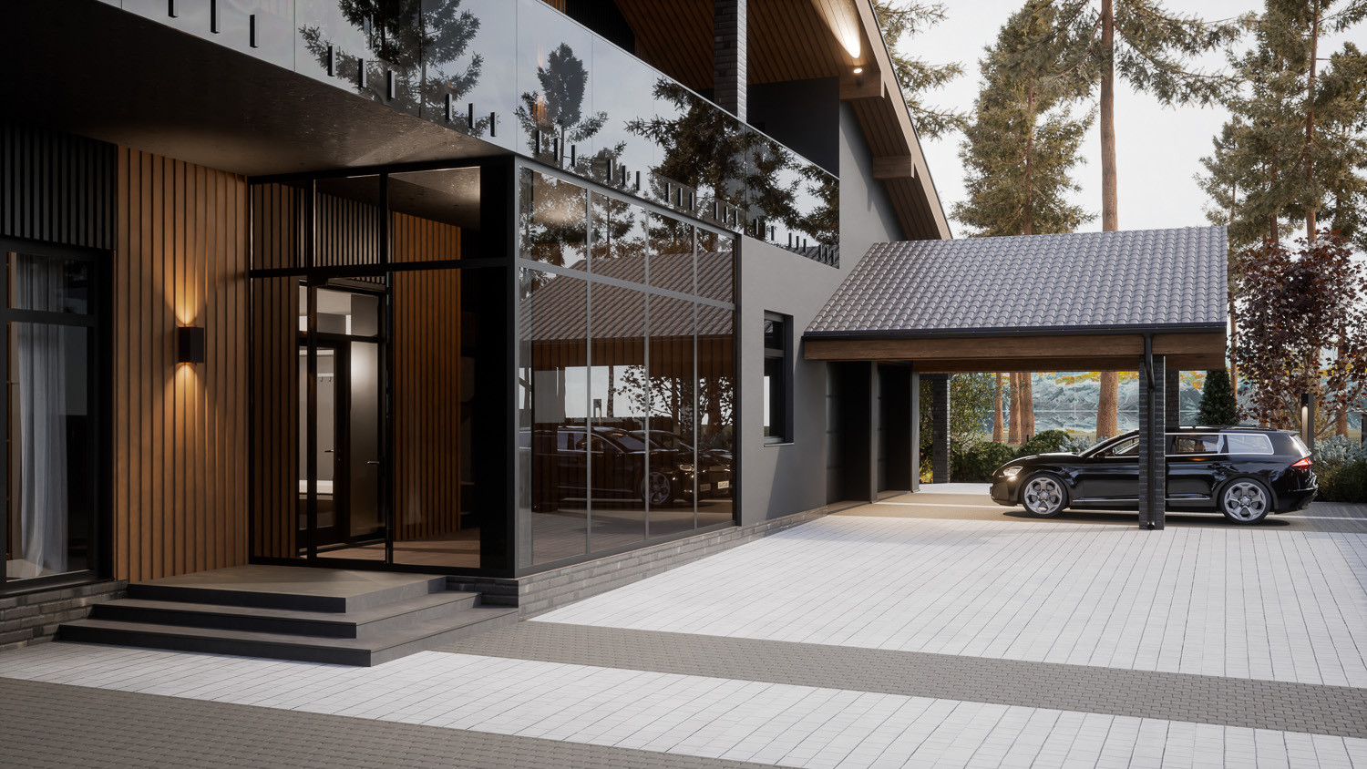 Современное шале Dark Chalet 730