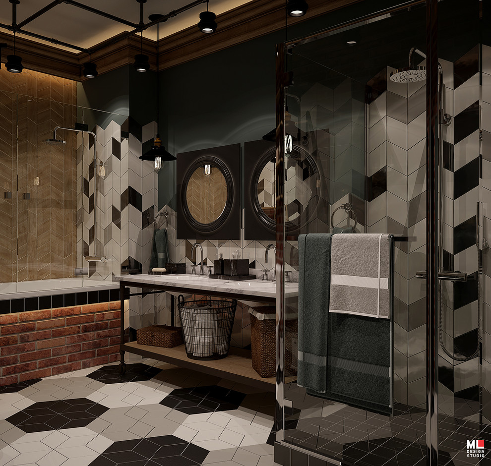 Интерьер трехэтажного дома. Цокольный этаж.