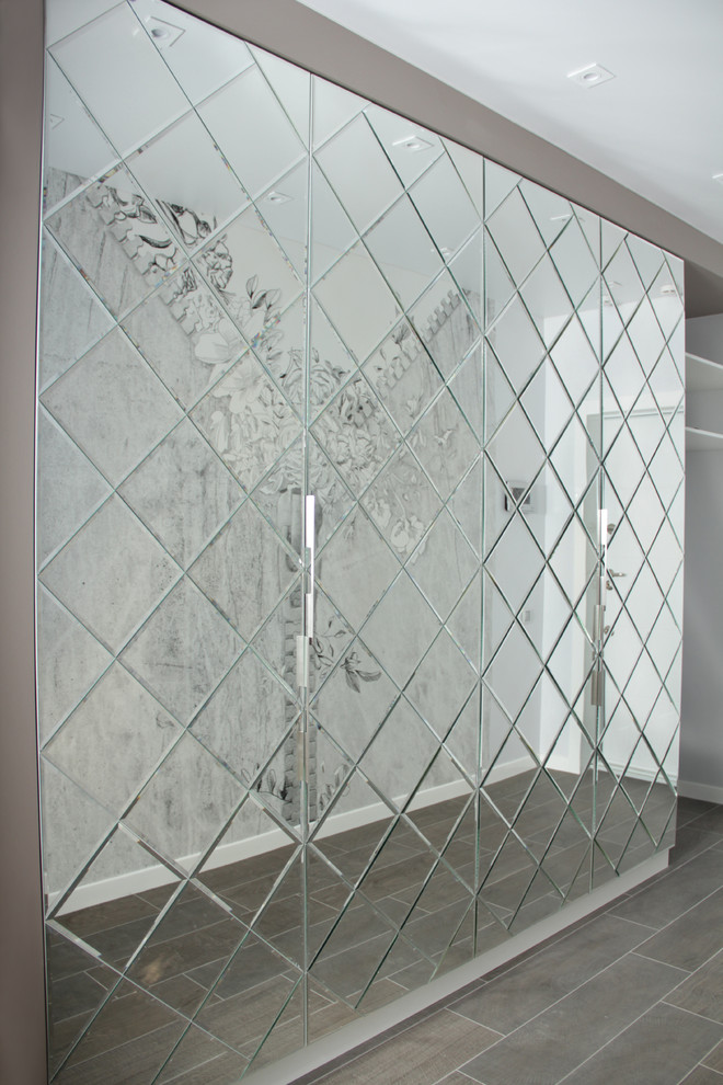 Обложка проекта: Шкаф с зеркальным фасадом в коридоре