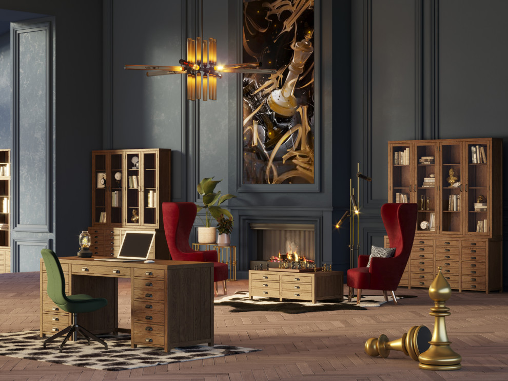 Обложка проекта: Рабочий кабинет в загородном доме