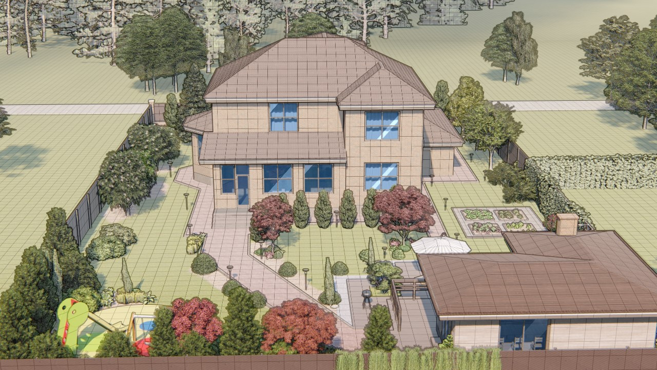 Архитектурные проекты коттеджей, ландшафтный дизайн