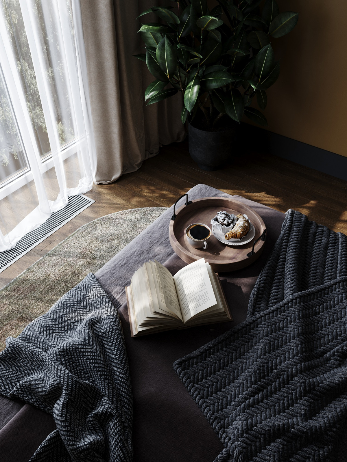 Атмосферная квартира с панорамными окнами