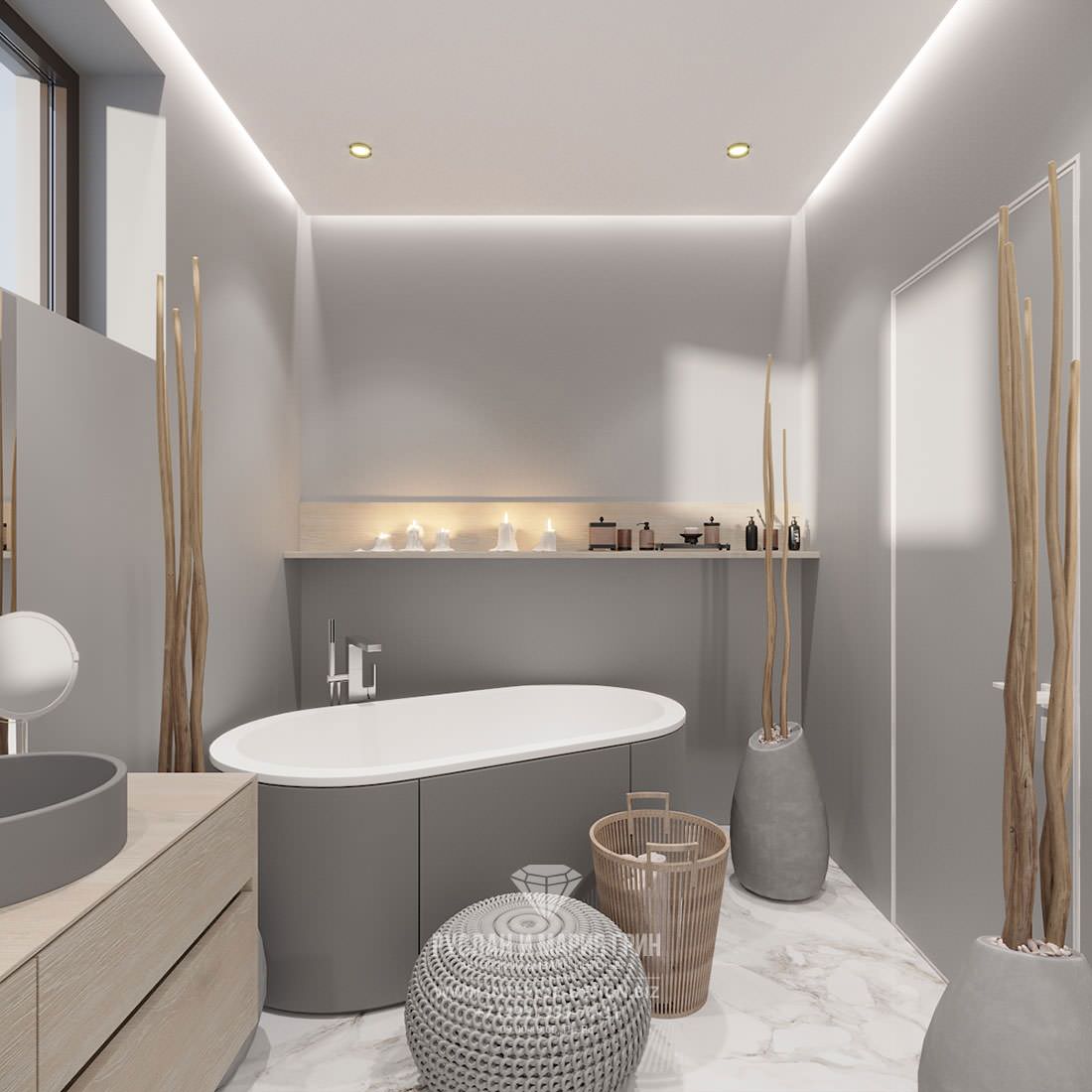 Дизайн интерьера ванной комнаты в современном стиле
