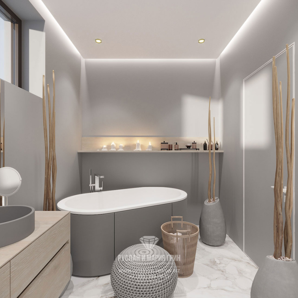 Дизайн интерьера ванной комнаты в современном стиле