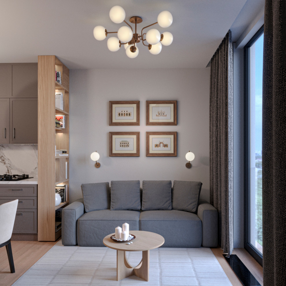 Обложка проекта: Проект кухни-гостиной