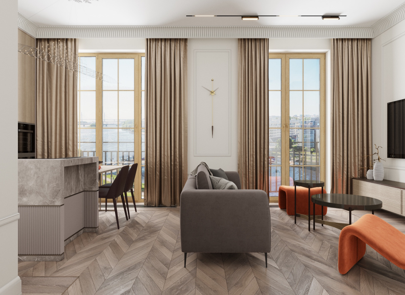 Кухня гостиная