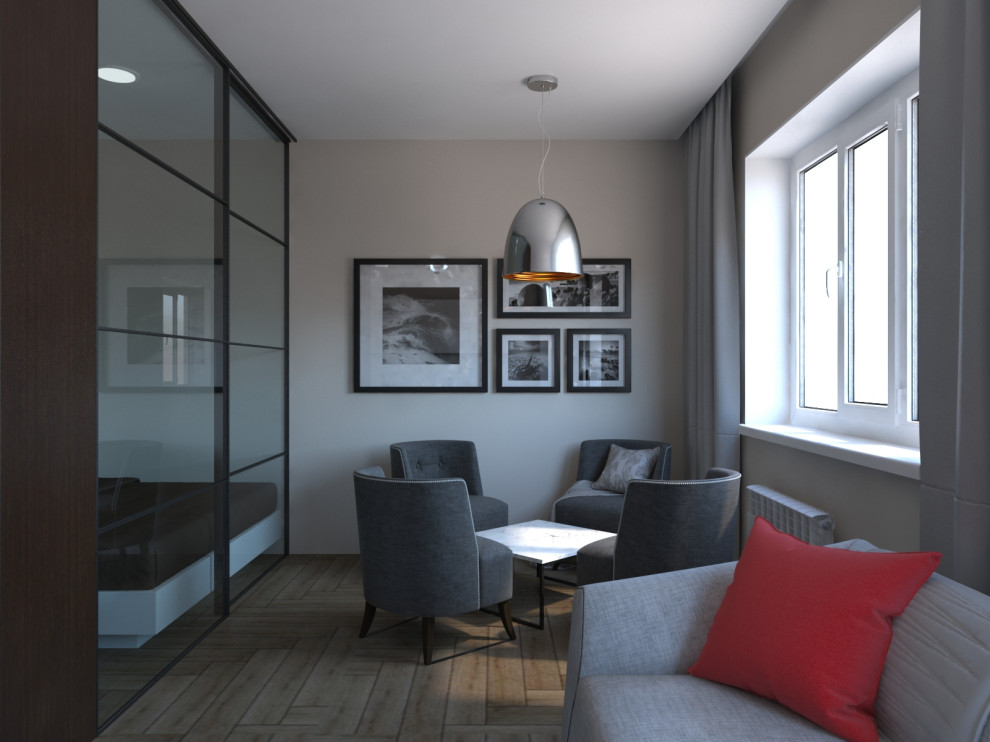 Интерьер студии в ЖК "Резидент парк"