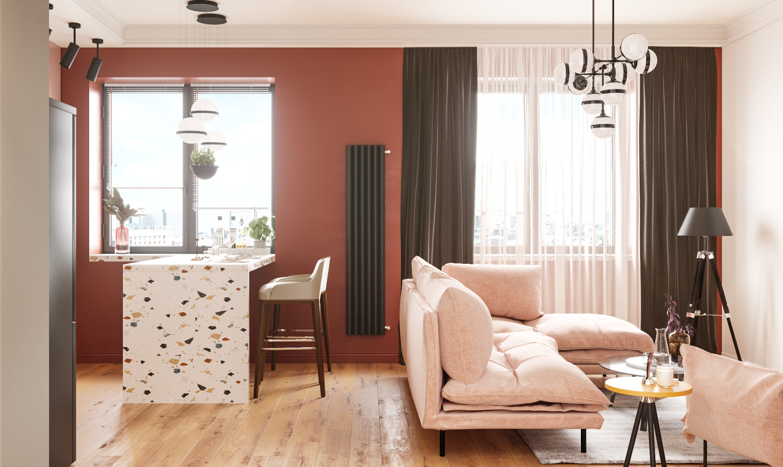 Квартира-полустудия для молодой девушки #oh_stolica