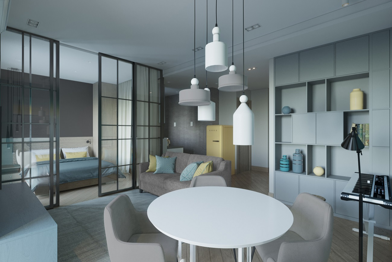 Современное пространство с элементами минимализма