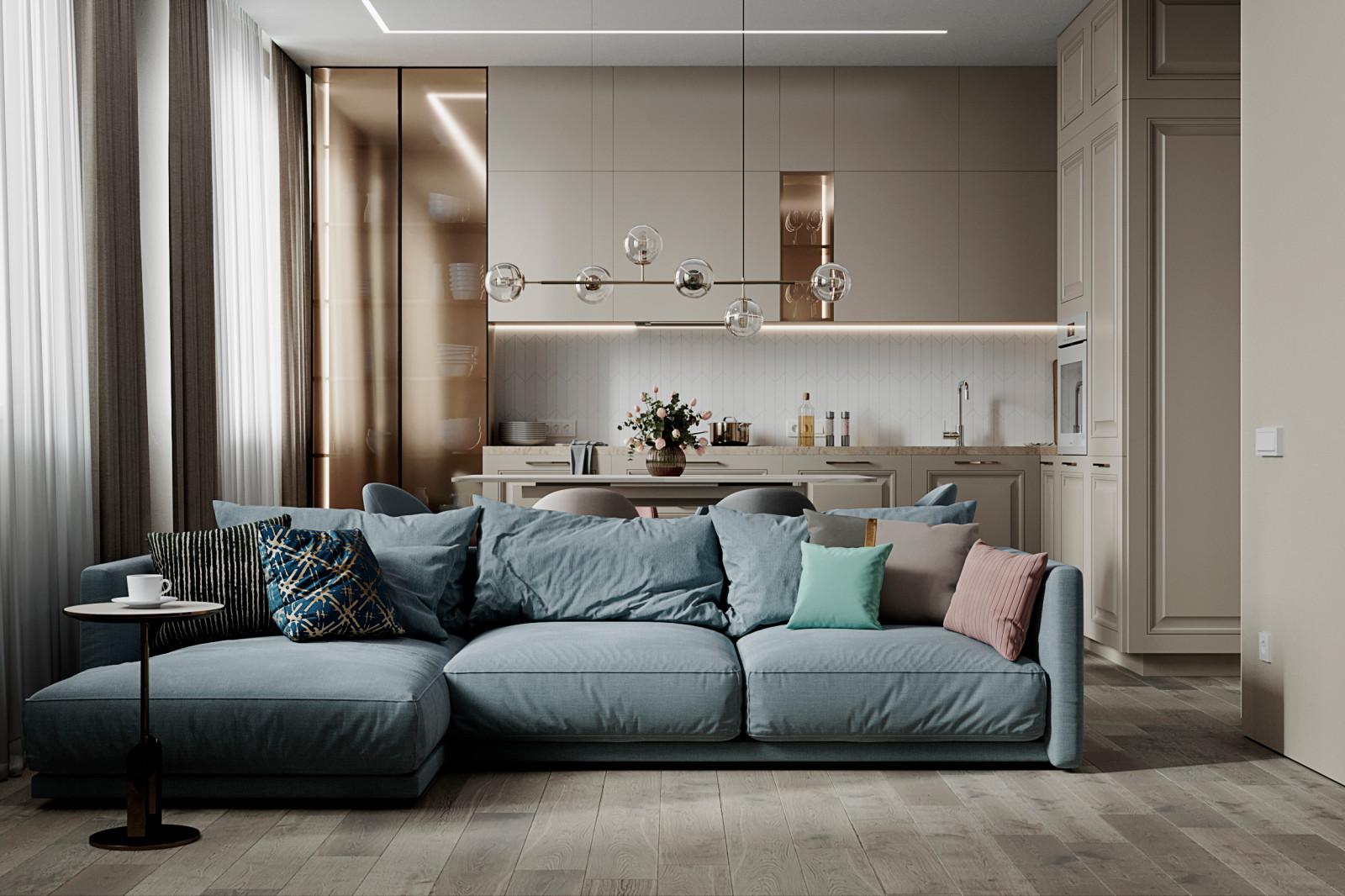 Кухня гостиная