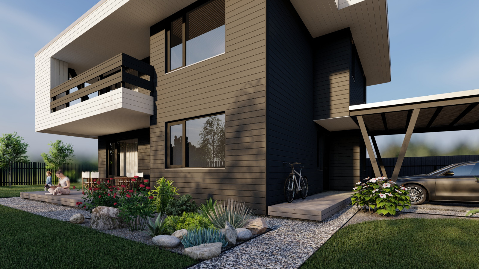 Каркасный дом в Зимней Горке