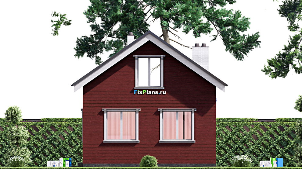 Проект дома с мансардой 6х9 м S53м2 F-15569