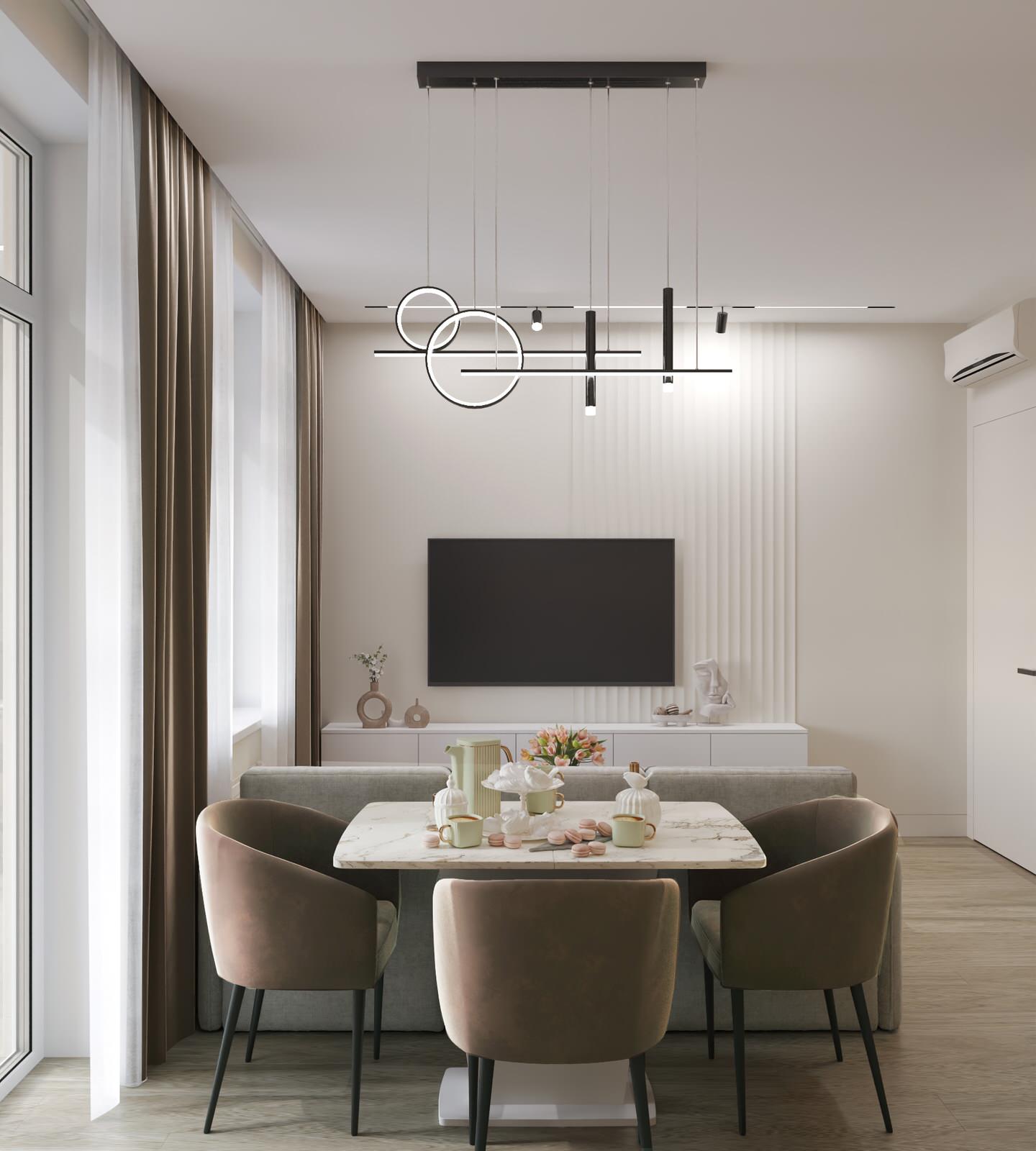 Дизайн проект Московской квартиры для семьи с сыном