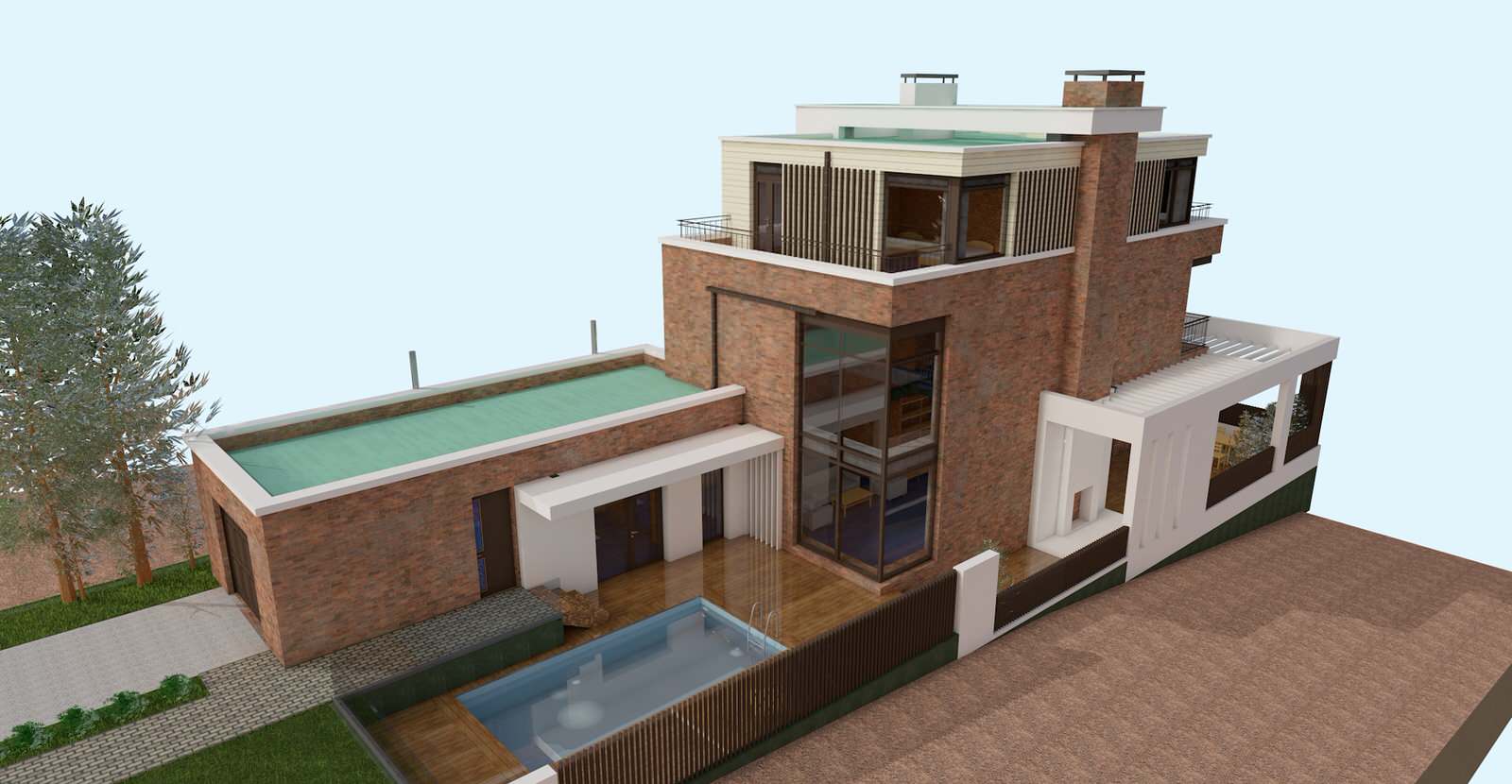 Коттедж в современном стиле в г. Новороссийске.