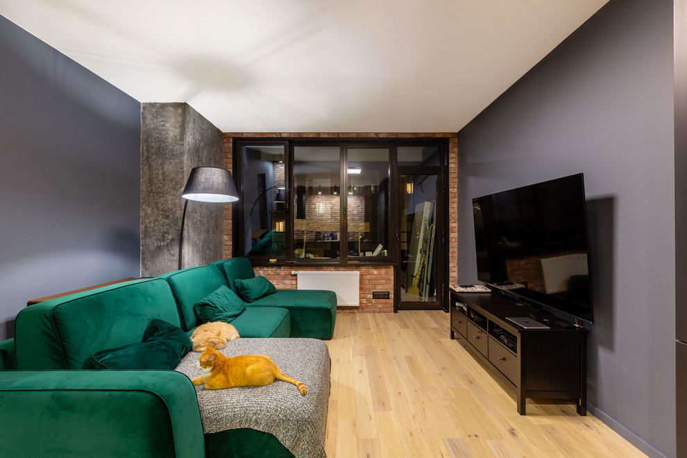 Обложка проекта: ЖК "Савеловский Сити". Трехкомнатная квартира в черных тонах