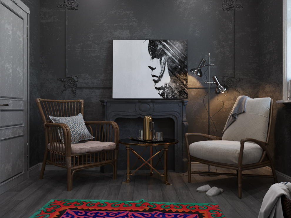 Спальня в темных тонах