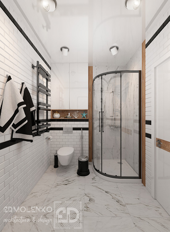 Обложка проекта: Квартира в Сочи ЖК "Раз, два, три". Санузел.