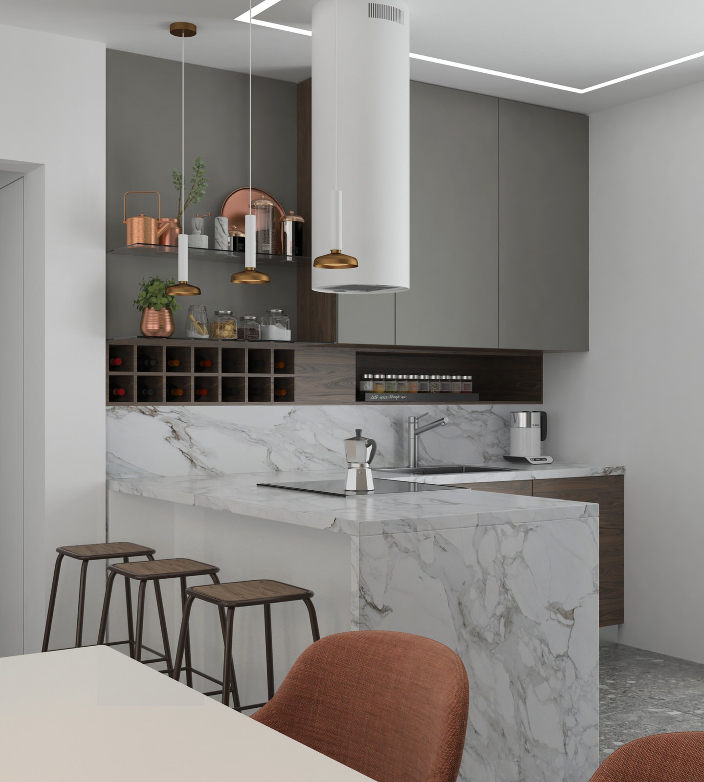 Дизайн проект интерьера таунхауса в Сочи.