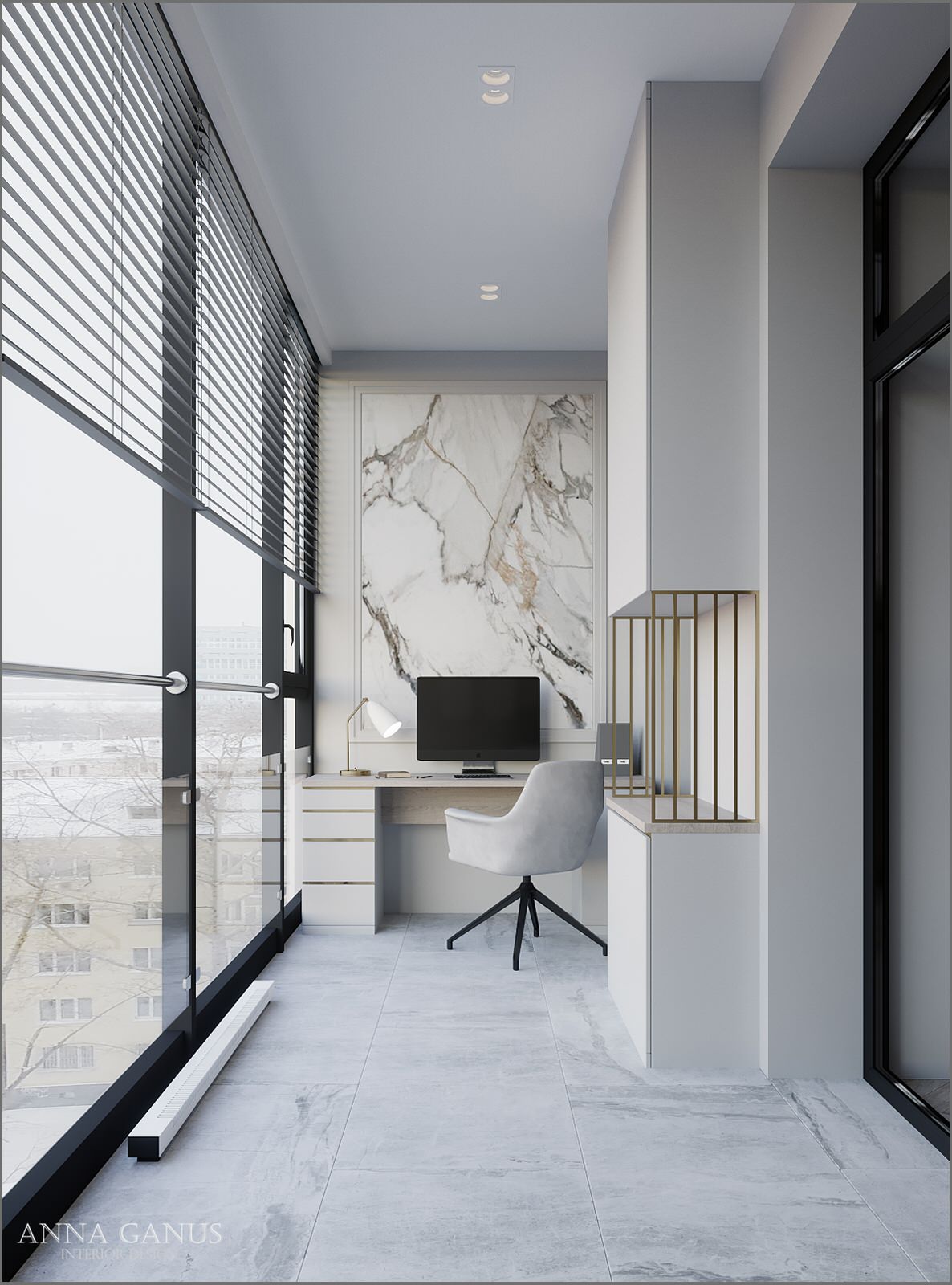 Монохромные линии. Проект квартиры в центре Екатеринбурга