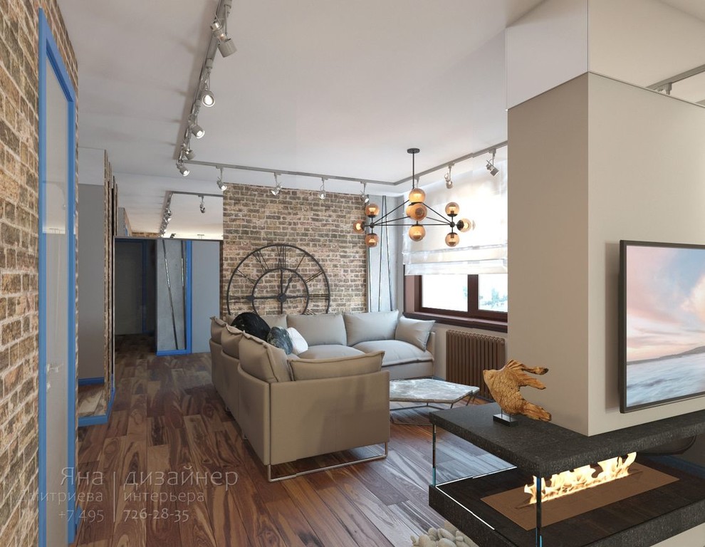 Квартира 170 м2.  эклектика лофта и минимализма.