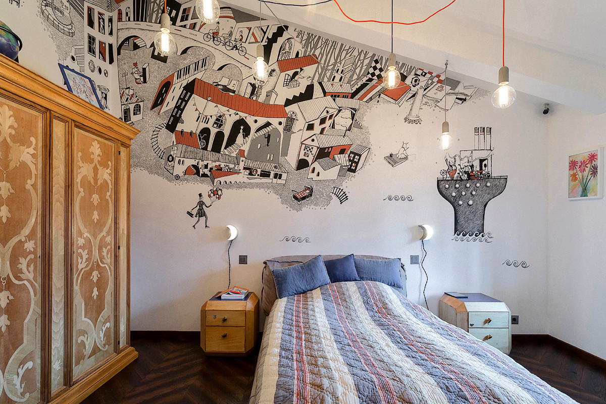 Двухуровневая квартира в Арбатских переулках