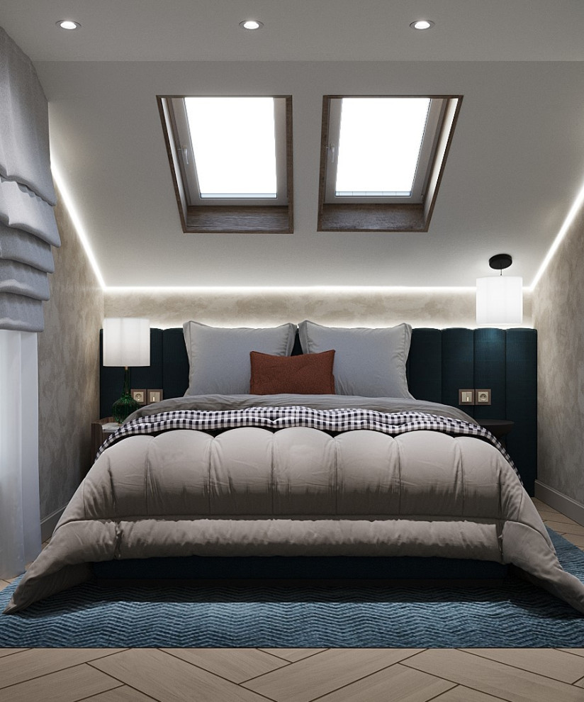 Проект спальни родителей в загородном доме