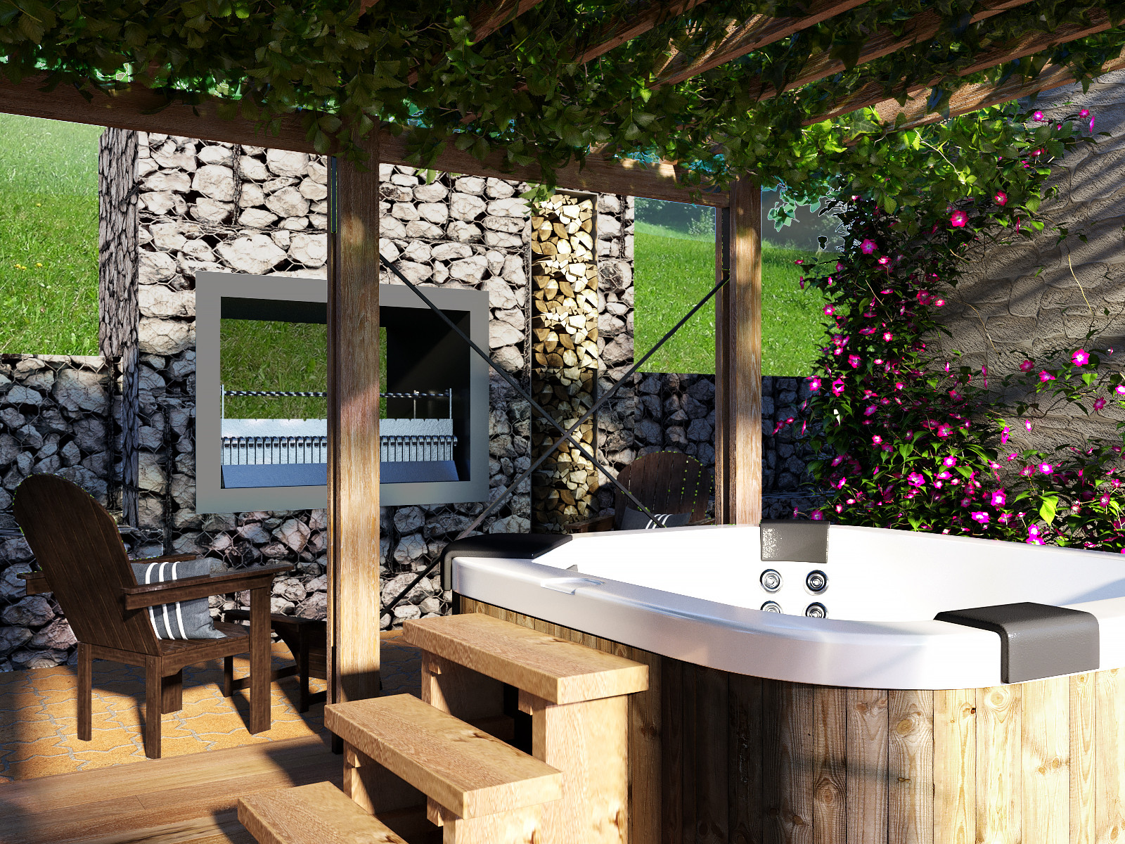 Visualization of Summer house in Pradebon, Italy