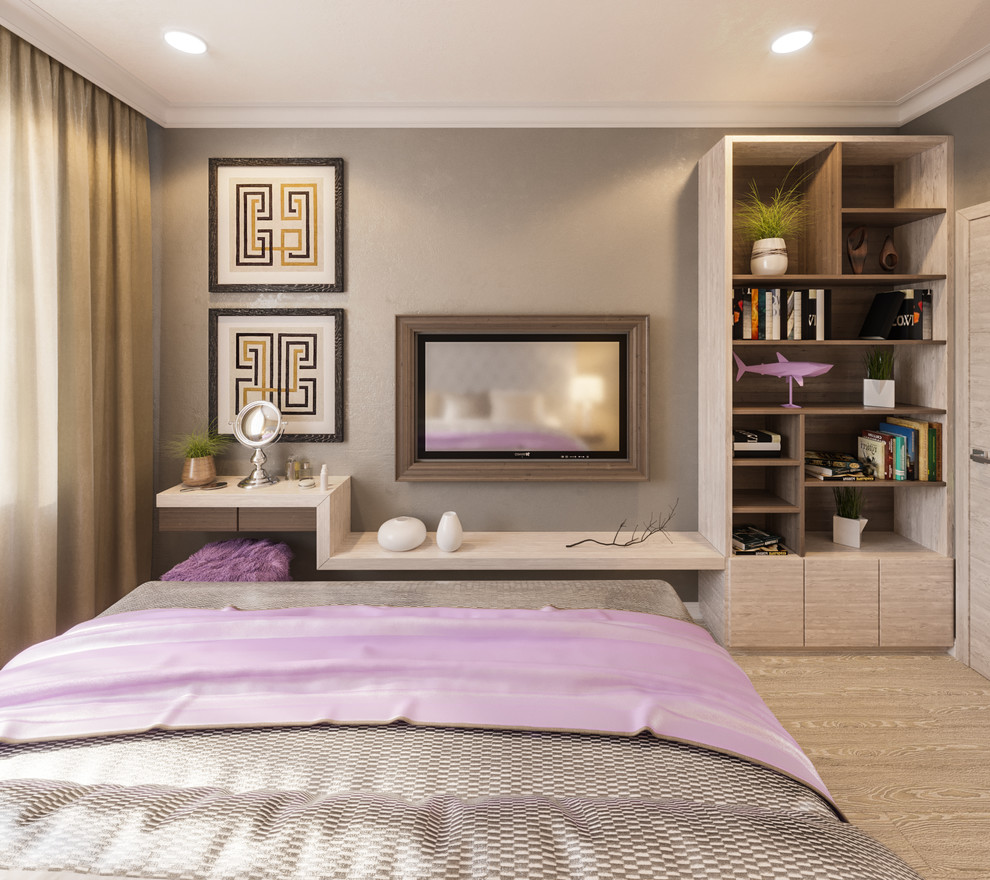 Маленькая квартира с лиловыми акцентами