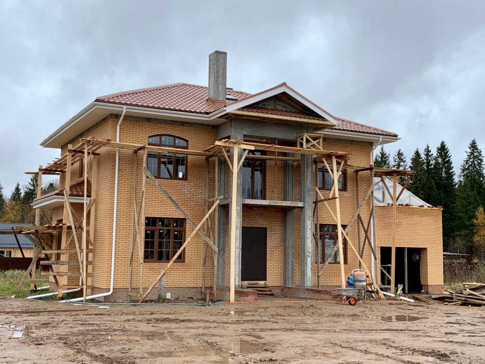 Строительство дома в классическом стиле в усадьбе Мураново