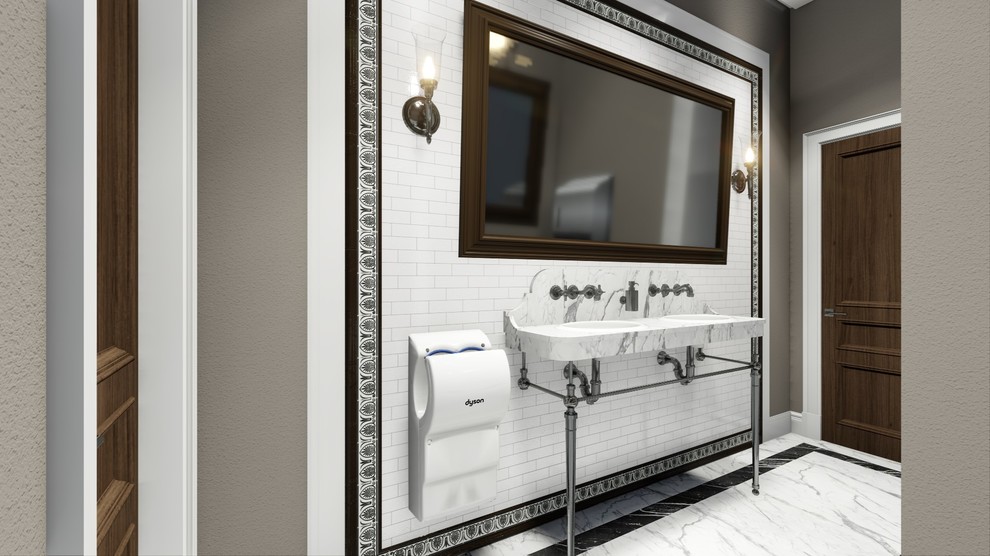 Общественный санузел в офисном здании.