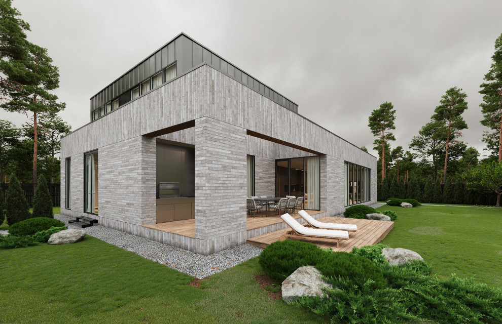 Вид на террасу и летнюю кухню