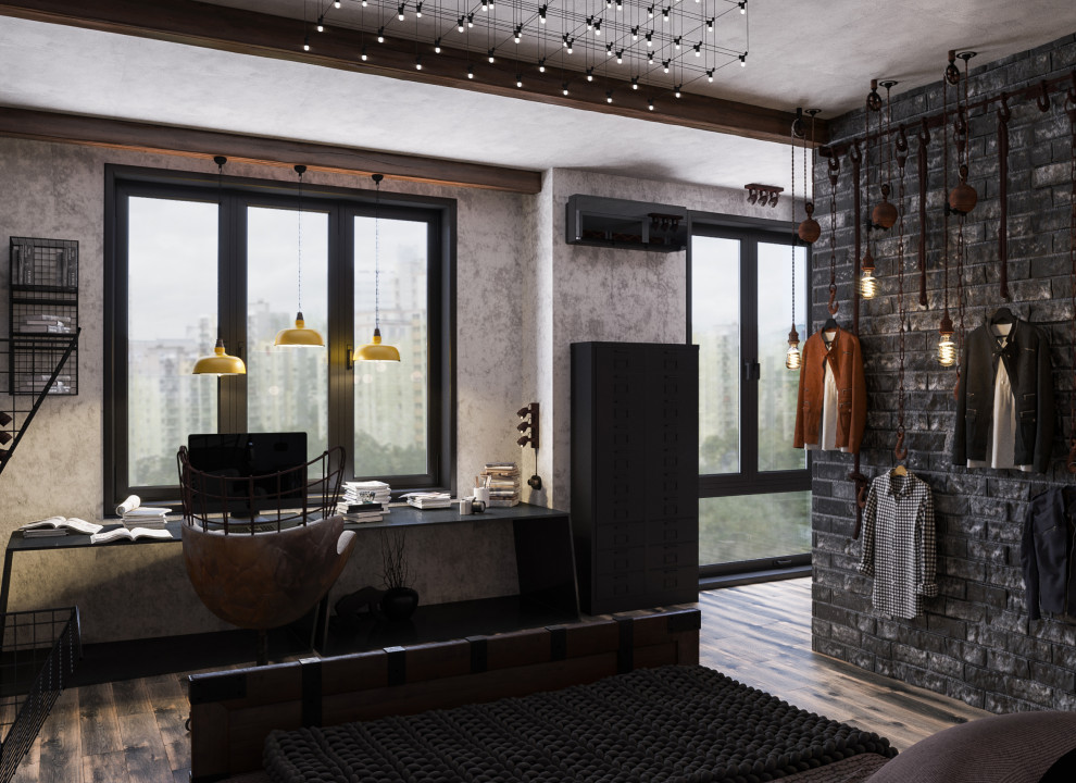 ЖК "Мосфильмовская". Дизайн-проект в стиле Loft