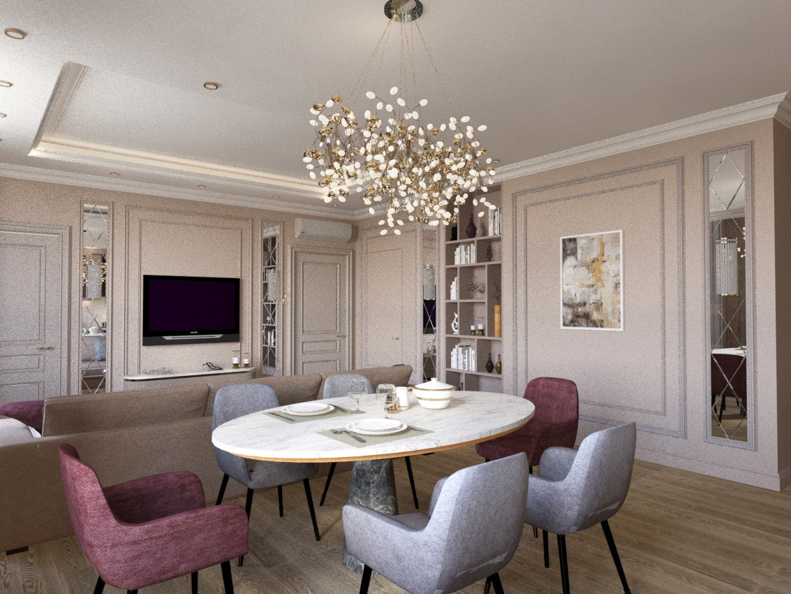 Обложка проекта: Квартира в неоклассическом стиле. Москва, ЖК "Сердце Столицы"