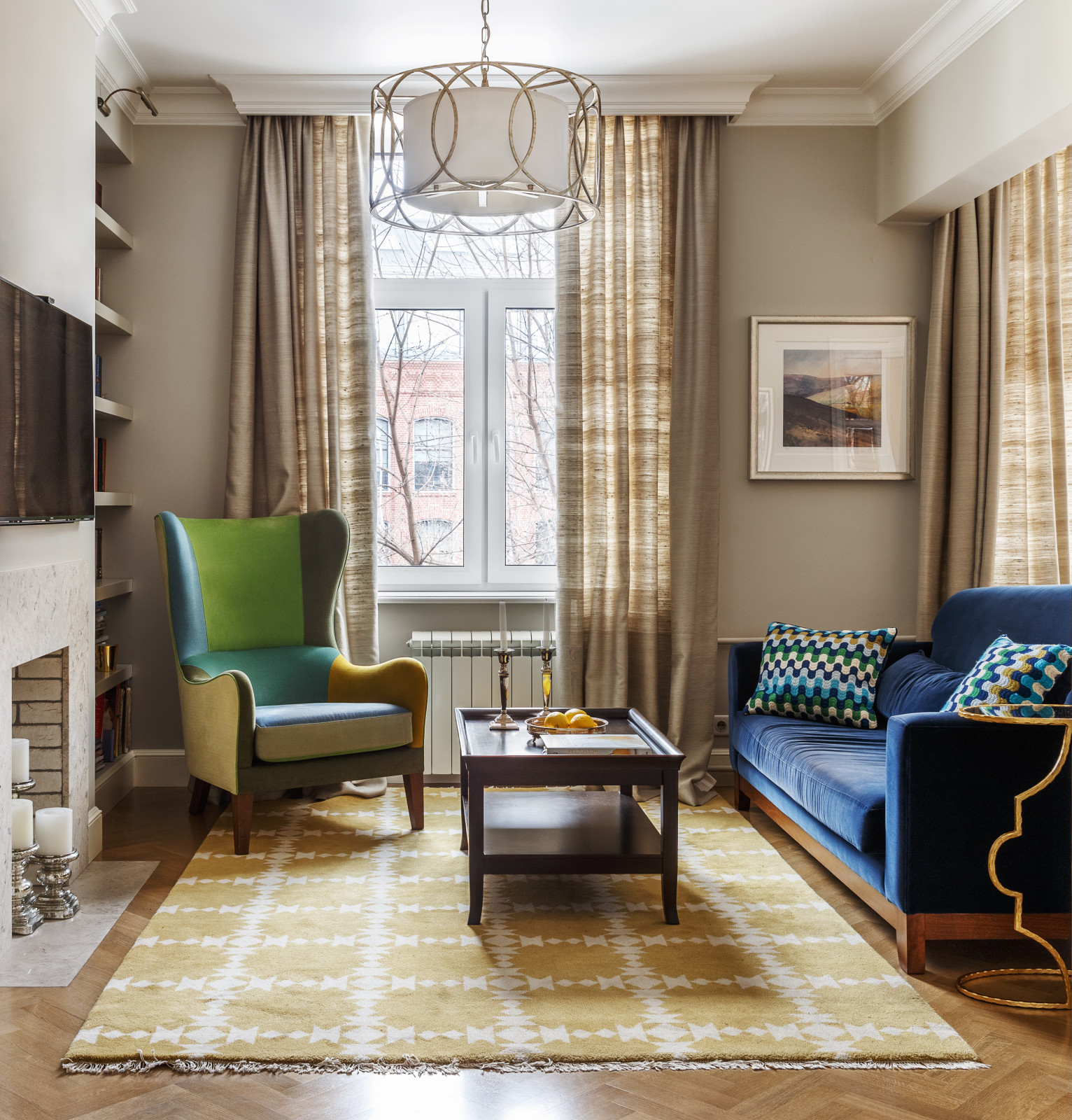 Декорирование интерьера квартиры в Оболенском переулке