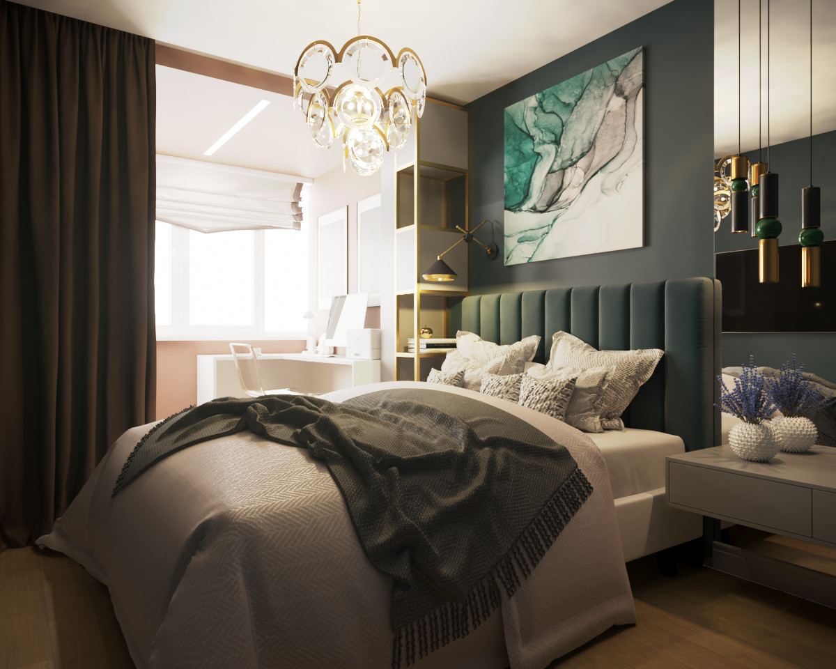 Обложка проекта: Акцентная спальня