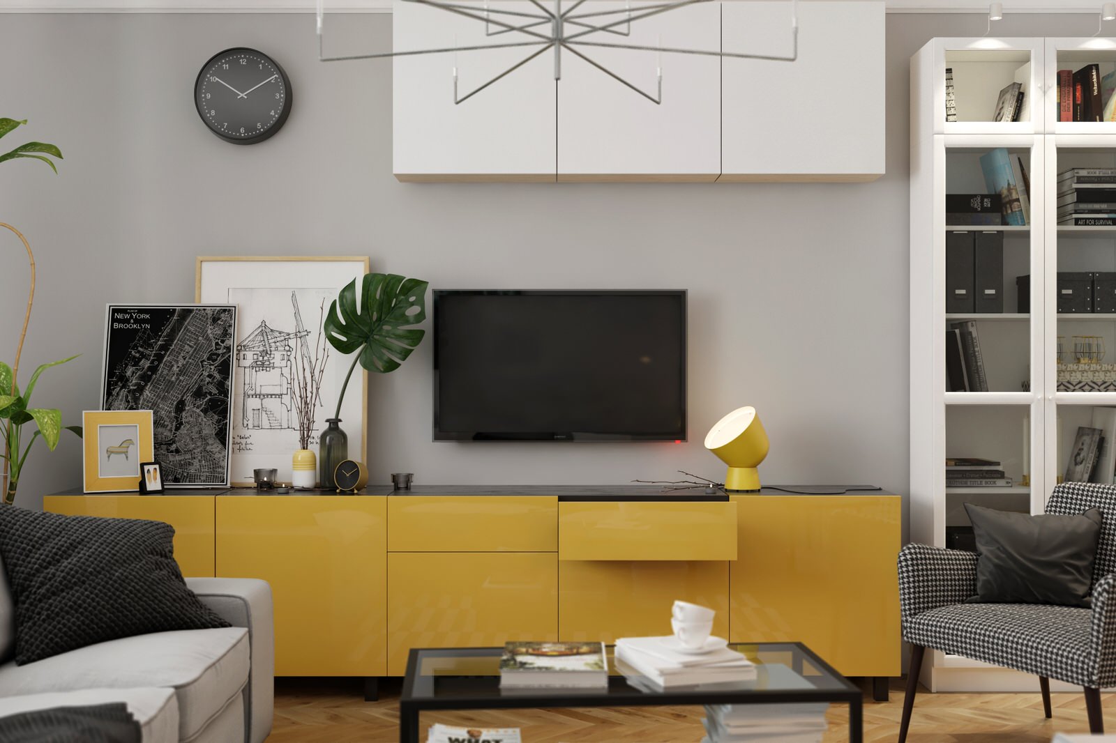 Обложка проекта: Яркий скандинавский интерьер квартиры в ЖК "Солнечный", Тула