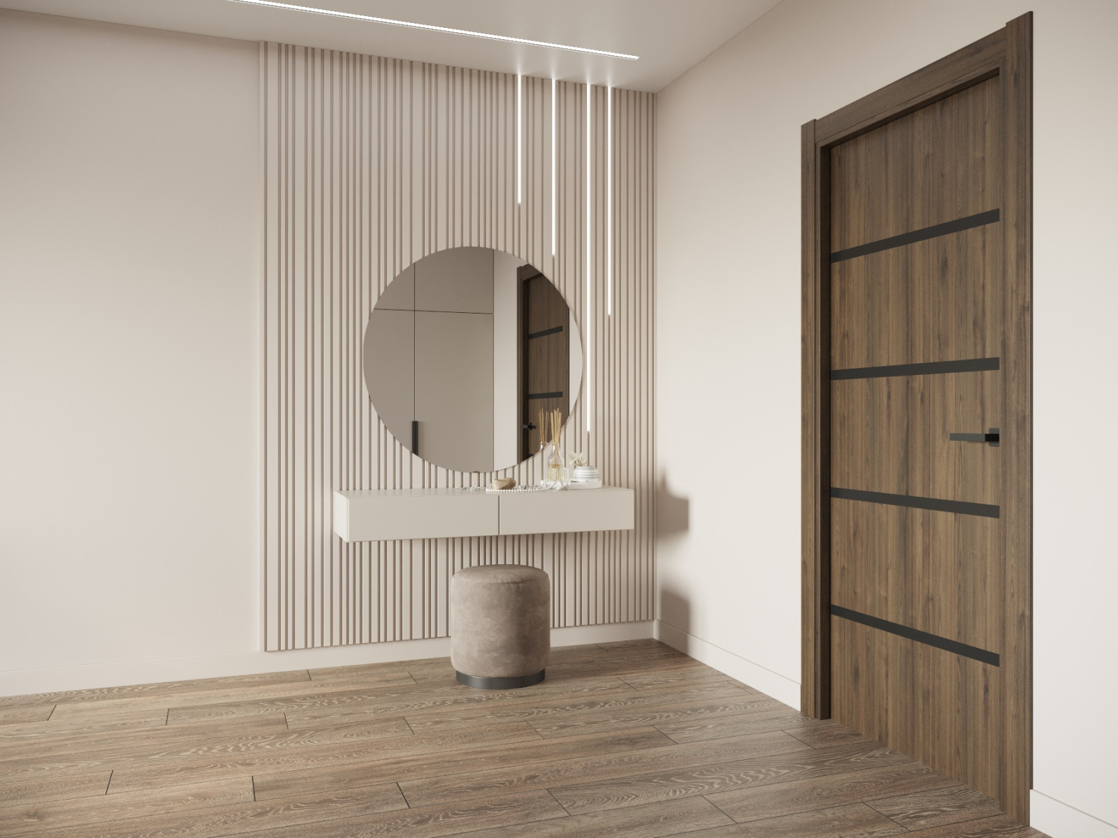 Спальня в бежевом цвете