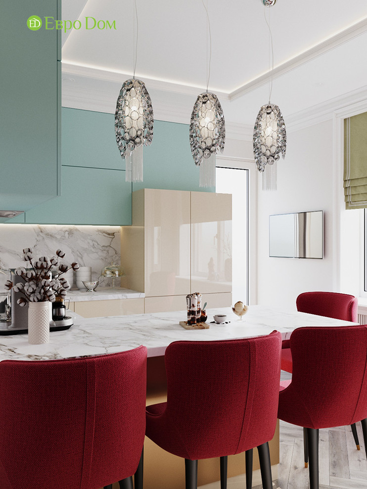 Дизайн четырехкомнатной квартиры 110 кв. м в стиле неоклассика. Фото проекта